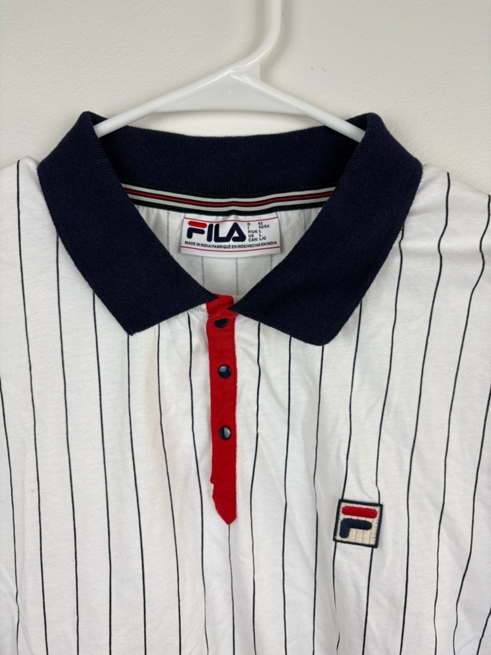 FILA BB1 Classic Vintage Style Striped Polo Large Like New Blokecore Retro Sport - Picture 3 of 10